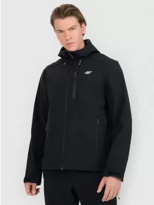 Muška softshell jakna 4F RAW25TSOFM506 DUBOKA CRNA
