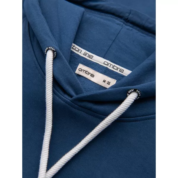 Muški sweatshirt OMBRE OM-SSBN-0270 TAMNOPLAVA 