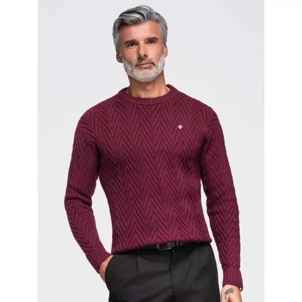  Muški pulover OMBRE OM-SWSW-0190 TAMNOCRVENA 