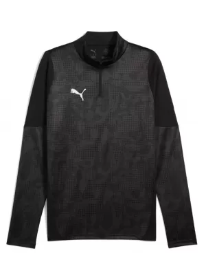 Funkcionalna muška majica PUMA TEAMCUP TRAINING 1/4 ZIP TOP 659164-03 PUMA CRNA/PUMA SREBRNA