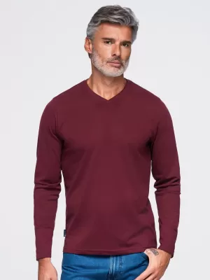 Muška majica kratkih rukava OMBRE OM-LSBL-0143 TAMNOCRVENA