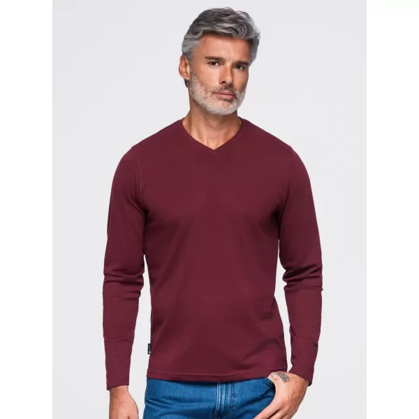  Muška majica kratkih rukava OMBRE OM-LSBL-0143 TAMNOCRVENA 