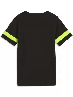 Dječja majica PUMA ATTACANTO LOGO JERSEY JR 66104603 PUMA BLACK/LIME SQUEEZE