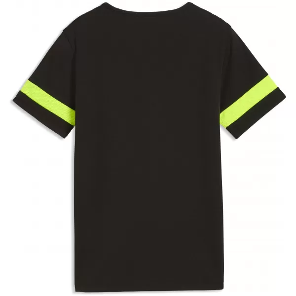  Dječja majica PUMA ATTACANTO LOGO JERSEY JR 66104603 PUMA BLACK/LIME SQUEEZE 