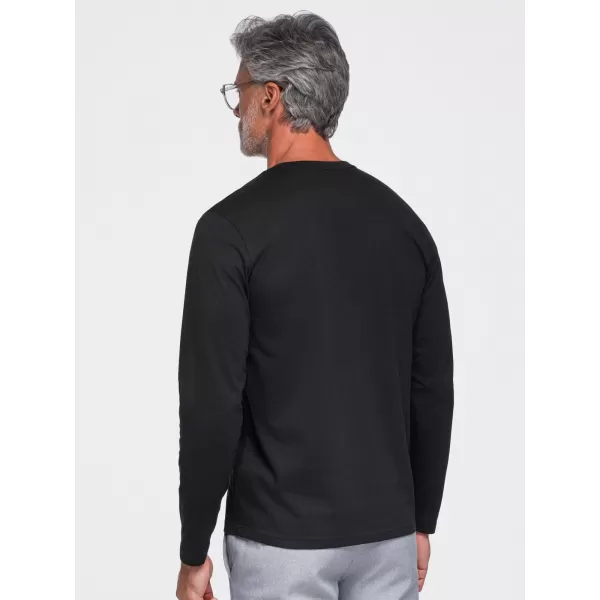  Muška majica kratkih rukava OMBRE OM-LSBL-0143 CRNA 