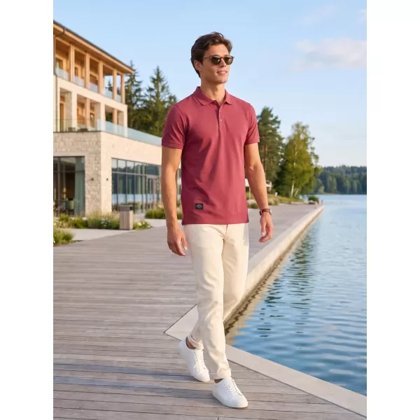  Muška majica s kragnom ALTISPORT NP/ALMST90601 TAMNOCRVENA 