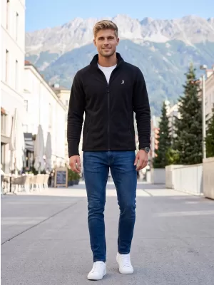 Muška majica od flisa ALTISPORT ALM002852 CRNO I SREBRNO