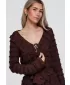 Ženska bluza OMBRE OW-TS-E0067 TAMNO SMEĐA