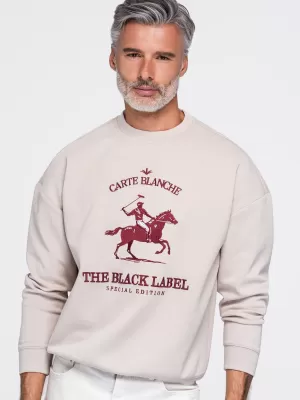 Muški sweatshirt OMBRE OM-SSNZ-0267 BEŽ