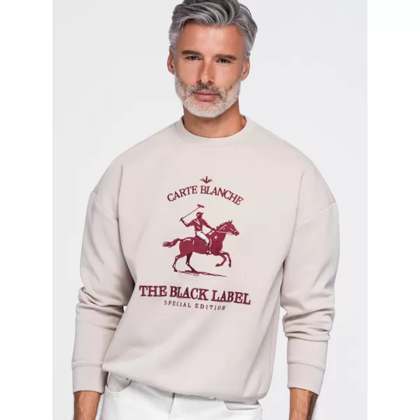  Muški sweatshirt OMBRE OM-SSNZ-0267 BEŽ 