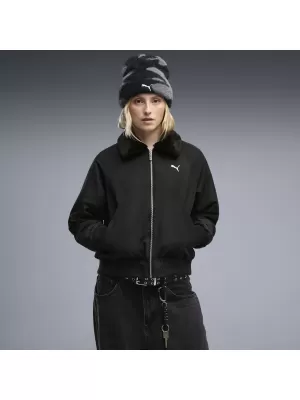 Ženska jakna PUMA REVERSIBLE BLOUSON HIGH LOFT LINING JACK 69456601 PUMA CRNA
