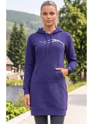 Ženska produžena majica ALTISPORT ALW001419 PONOĆNO PLAVA