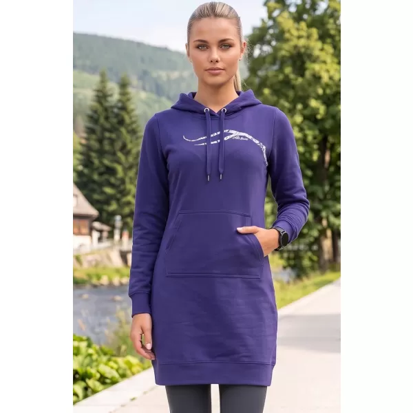  Ženska produžena majica ALTISPORT ALW001419 PONOĆNO PLAVA 