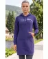 Ženska produžena majica ALTISPORT ALW001419 PONOĆNO PLAVA