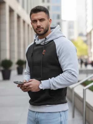 Muški sweatshirt DSTREET BX5935 CRNA