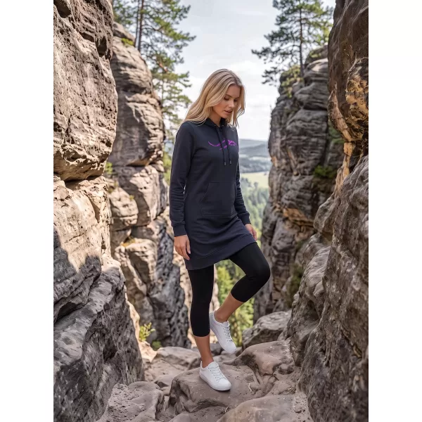  Ženska produžena majica ALTISPORT ALW001419 TAMNOPLAVA 