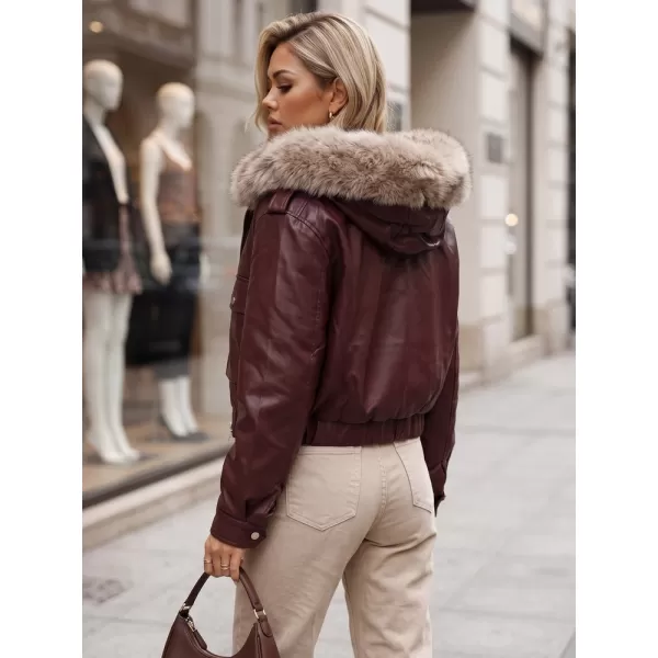  Ženska jakna DSTREET TY5977 TAMNOCRVENA 