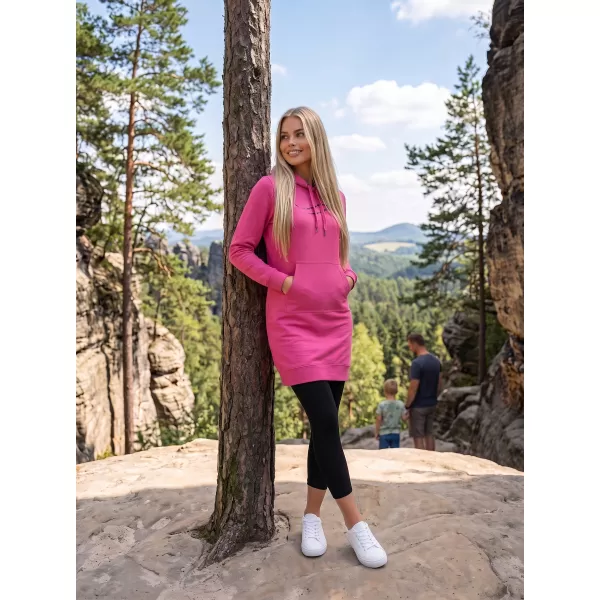  Ženska produžena majica ALTISPORT ALW001419 MAGENTA 