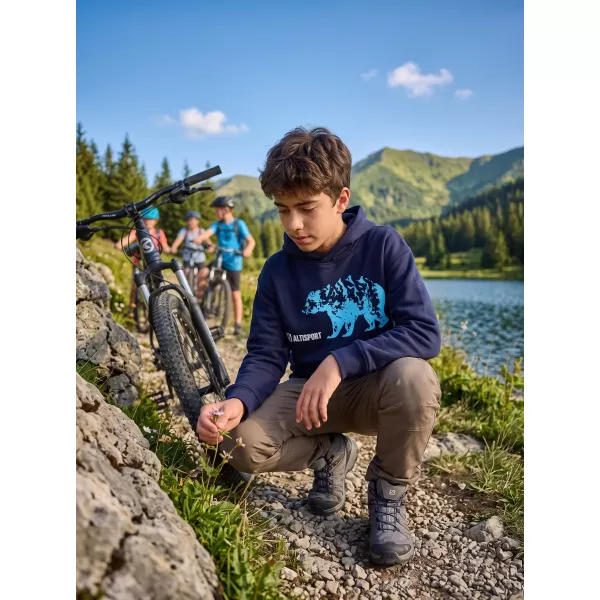  Dječji sweatshirt ALTISPORT ALM193422 TAMNOPLAVA 