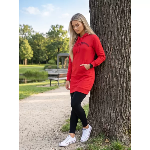  Ženska produžena majica ALTISPORT ALW001419 CRVENA 