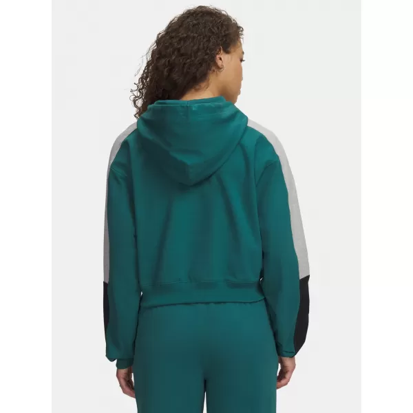  Ženski sweatshirt UNDER ARMOUR SPORT TERRY TREND HOODIE 6009705-338 ZELENA 