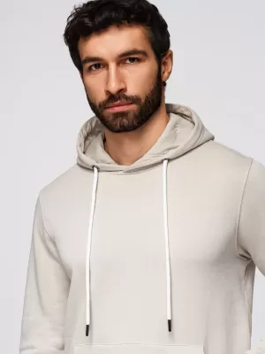 Muški sweatshirt OMBRE OM-SSBN-0270 SVIJETLO BEŽ