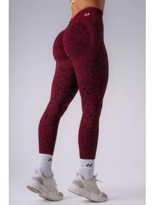 Ženske tajice NEBBIA PRIMAL 849 BORDO LEOPARD