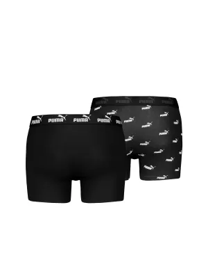 Muške bokserice PUMA ELEMENTS MEN LOGO PRINT BOXERS 2P 93875405 CRNA