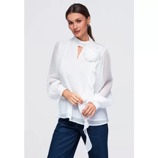  Ženska bluza OMBRE OW-TS-E0085 BIJELA 