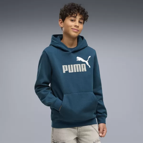  Dječji sweatshirt PUMA ESS 2 COLOR NO. 1 LOGO HOODIE FL B 68582236 PONOĆNI BENZIN 