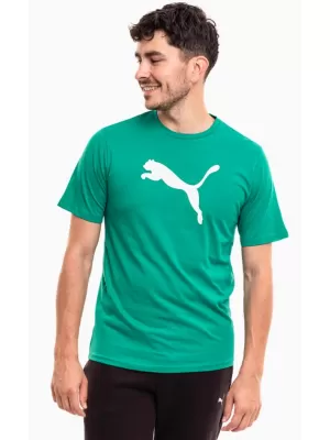 Muška majica kratkih rukava PUMA TEAMRISE LOGO JERSEY COTTON 658705-05 SPORT GREEN/ SPORT ZELENA/PUMA BIJELA