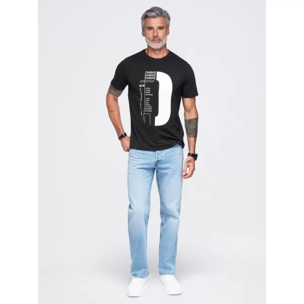 Muška majica kratkih rukava OMBRE OM-TSPT-0299 CRNA 