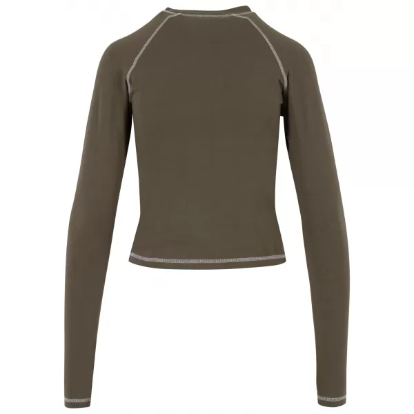  Ženska majica kratkih rukava URBAN CLASSICS TB7730 MASLINA 