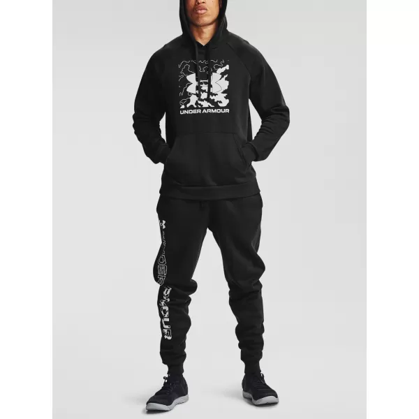  Muški sweatshirt UNDER ARMOUR RIVAL FLEECE BOX LOGO HD 1357095-001 CRNA 
