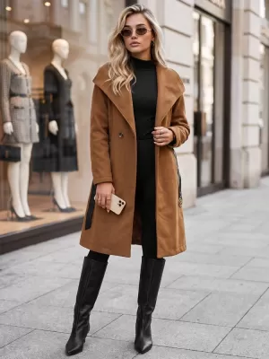 Ženski kaput DSTREET NY0641 KARAMELA