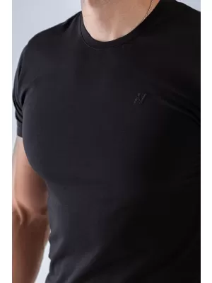 Muške majice NEBBIA MIKE MUSCLE FIT 158 CRNA