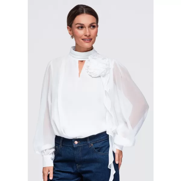  Ženska bluza OMBRE OW-TS-E0085 BIJELA 