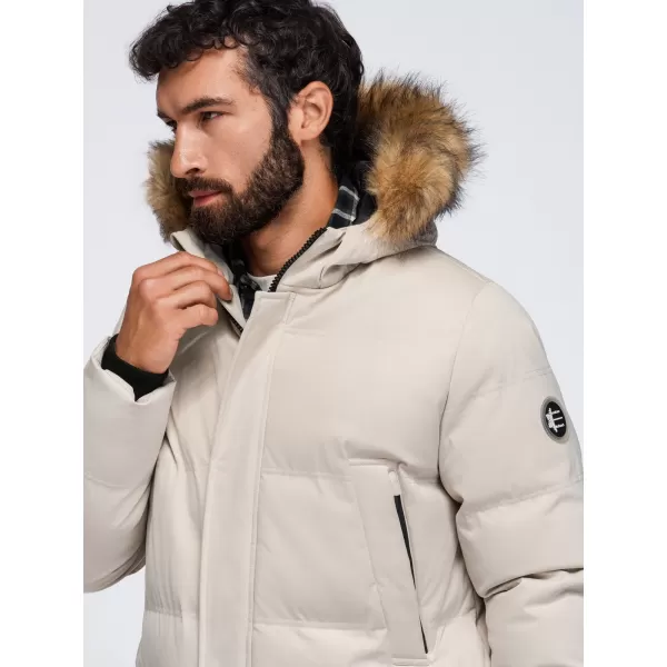  Muška parka OMBRE OM-JALJ-0310 KREMA 