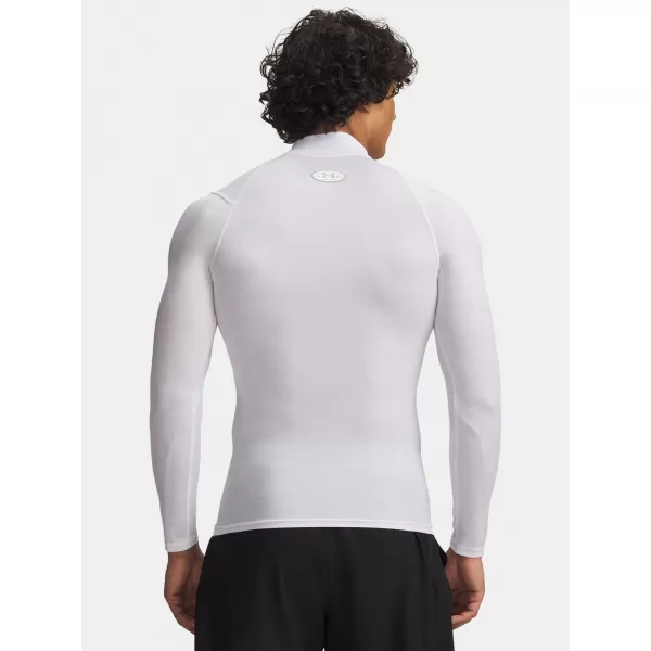  Muška majica kratkih rukava UNDER ARMOUR UA HG ELITE COMP MOCK LS 6015385-100 BIJELA 