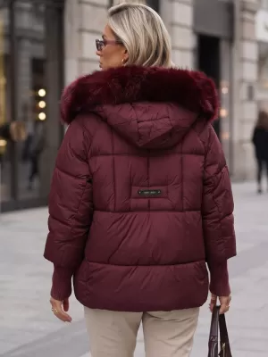Ženska jakna DSTREET TY5742 TAMNOCRVENA