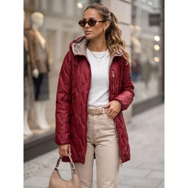  Ženska jakna DSTREET TY5771 TAMNOCRVENA 