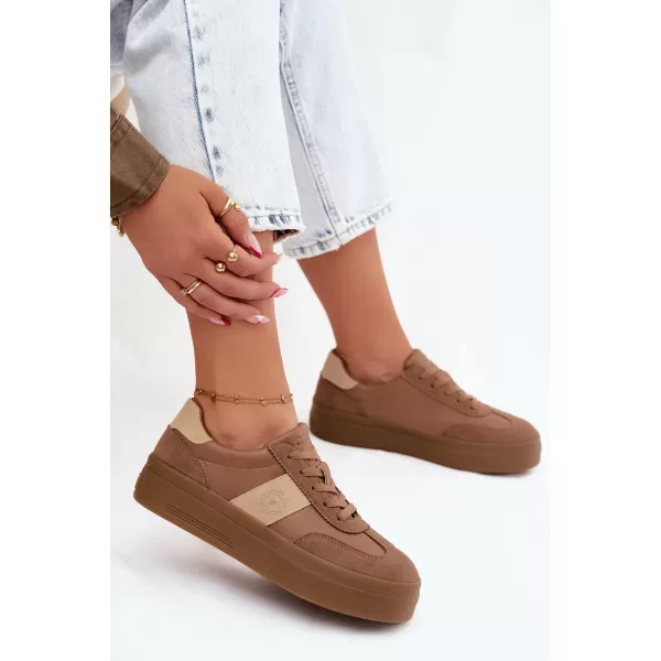  Ženske tenisice BIG STAR SHOES UU274015 SMEĐA/BEŽ 