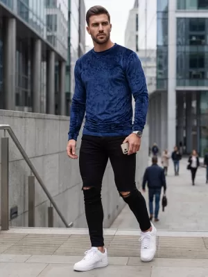 Muški sweatshirt DSTREET BX5531 TAMNOPLAVA