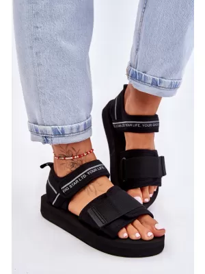 Ženske sandale BIG STAR SHOES LL274784 CRNA