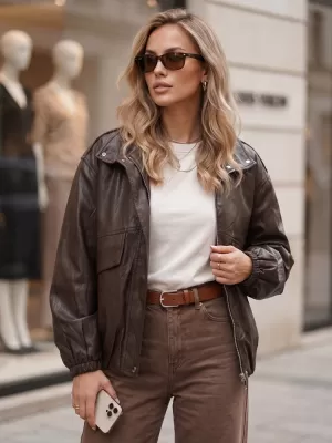 Ženska jakna DSTREET TY6070 SMEĐA