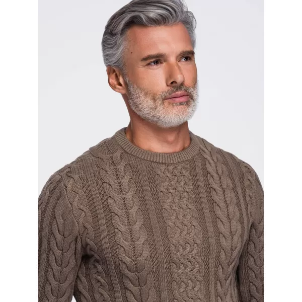  Muški pulover OMBRE OM-SWSW-0191 SMEĐA 