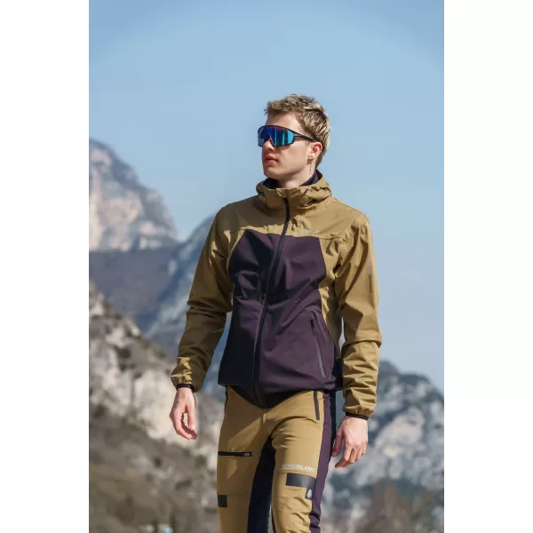  Muška vodootporna softshell jakna NORDBLANC EXPEDITIOUS NBSSM8323 SMEĐA 