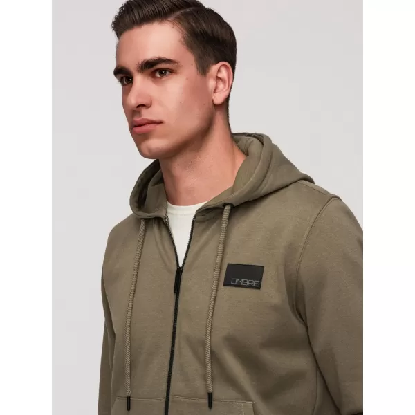  Muški sweatshirt OMBRE OM-SSZP-0256 MASLINA 