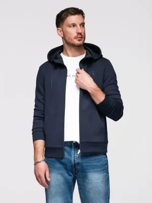 Muški sweatshirt OMBRE OM-SZBC-0196 TAMNOPLAVA
