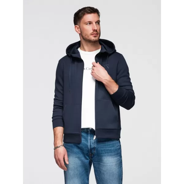  Muški sweatshirt OMBRE OM-SZBC-0196 TAMNOPLAVA 